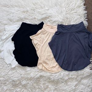 White, Black, Gray and Tan Turtleneck Dickies